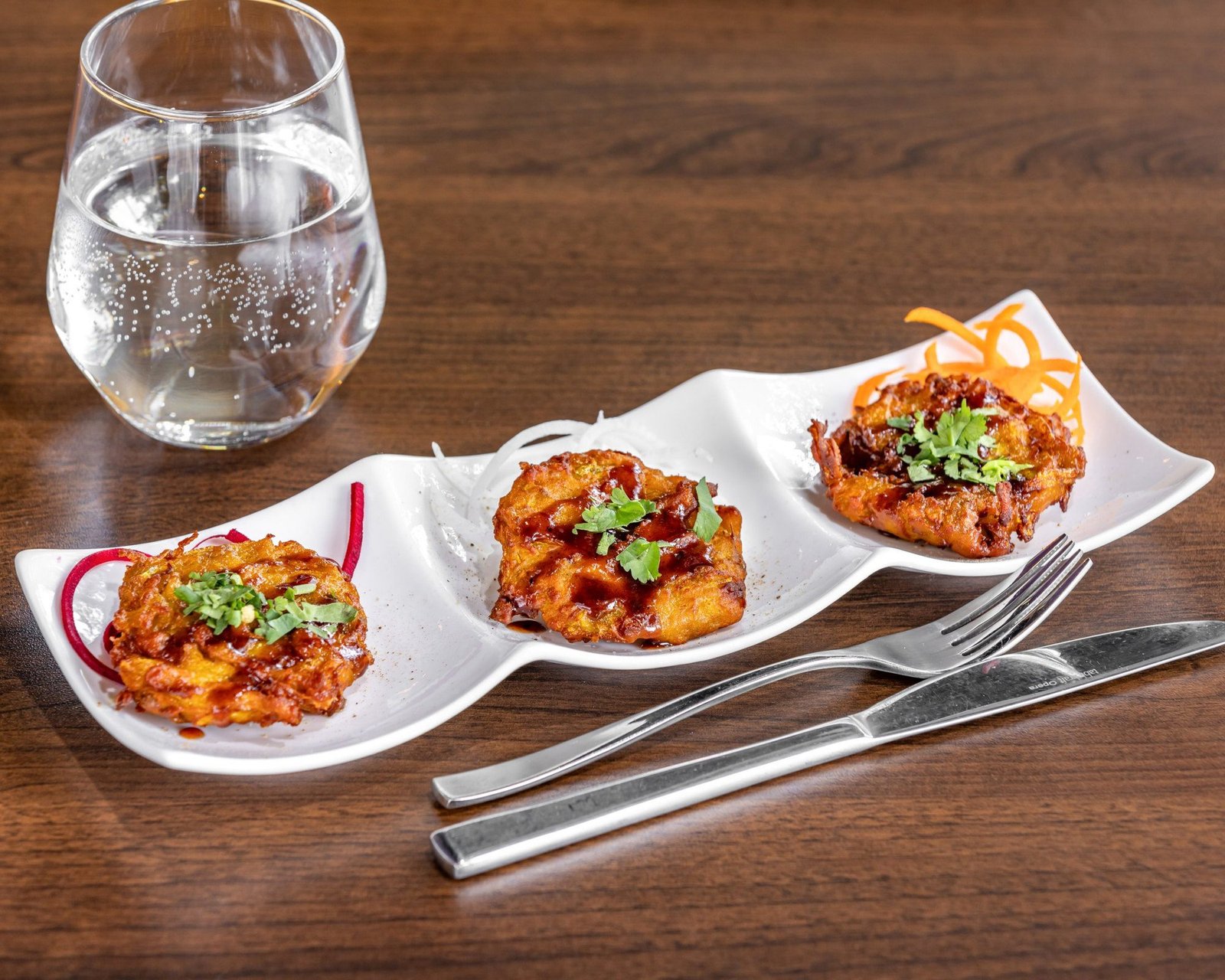 Onion bhaji at Urban Spices Balmain