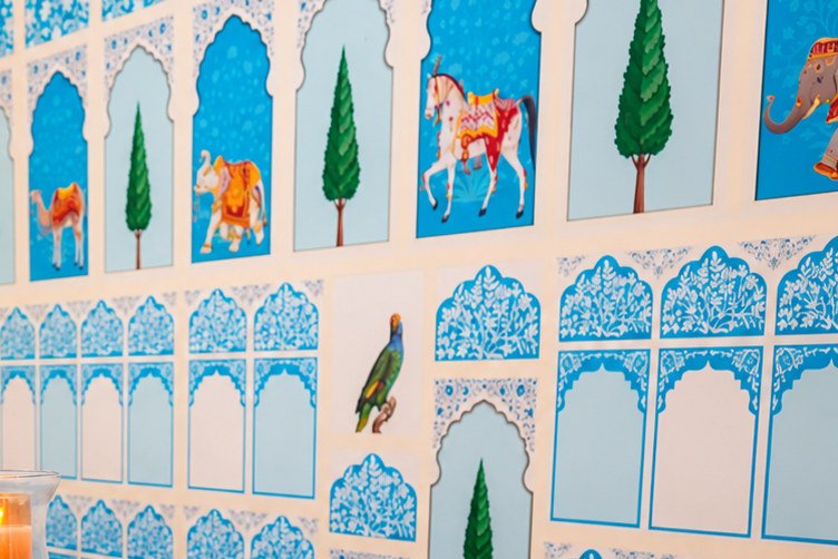 Painted murals at Urban Spices Balmain