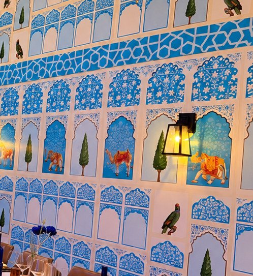 Hand-painted walls at Urban Spices Balmain